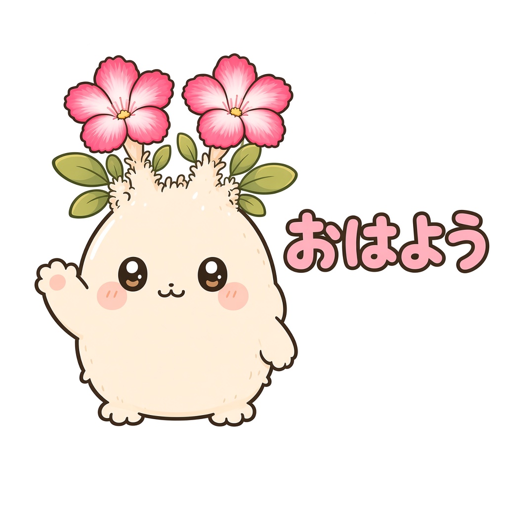 おべす「おはよう」スタンプ草案